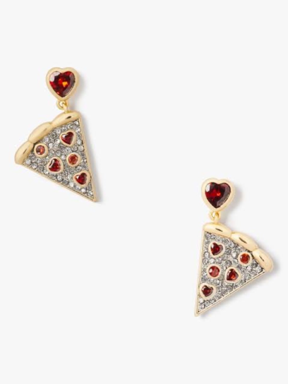 NEW Kate Spade New York Pizza My Heart Slice Heart Dangle Drop Earrings